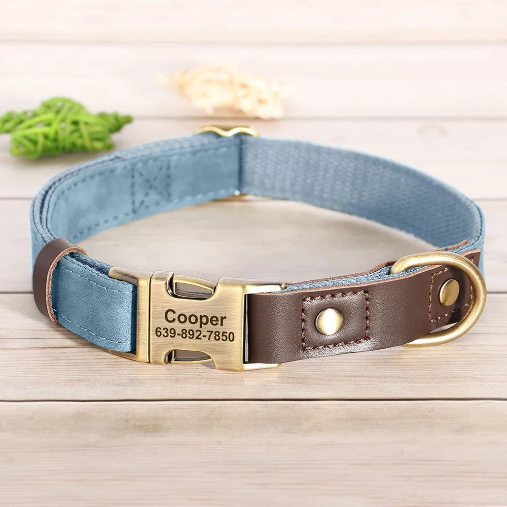 Named Leather Collar & Leash