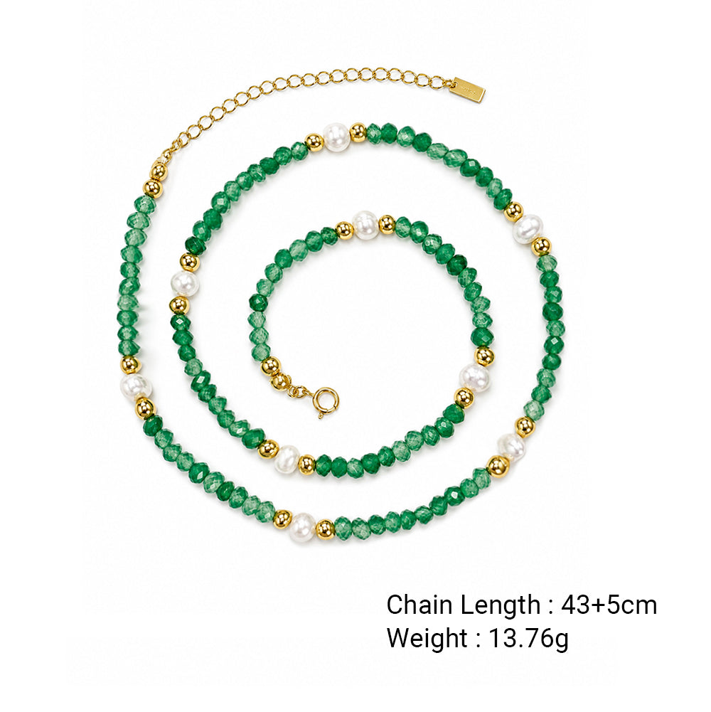 Freshwater Pearl Beaded 18k Gold Plating Women Hypoallergenic Fine Jewellery Holiday Gift 925 Sterling Silver Necklace