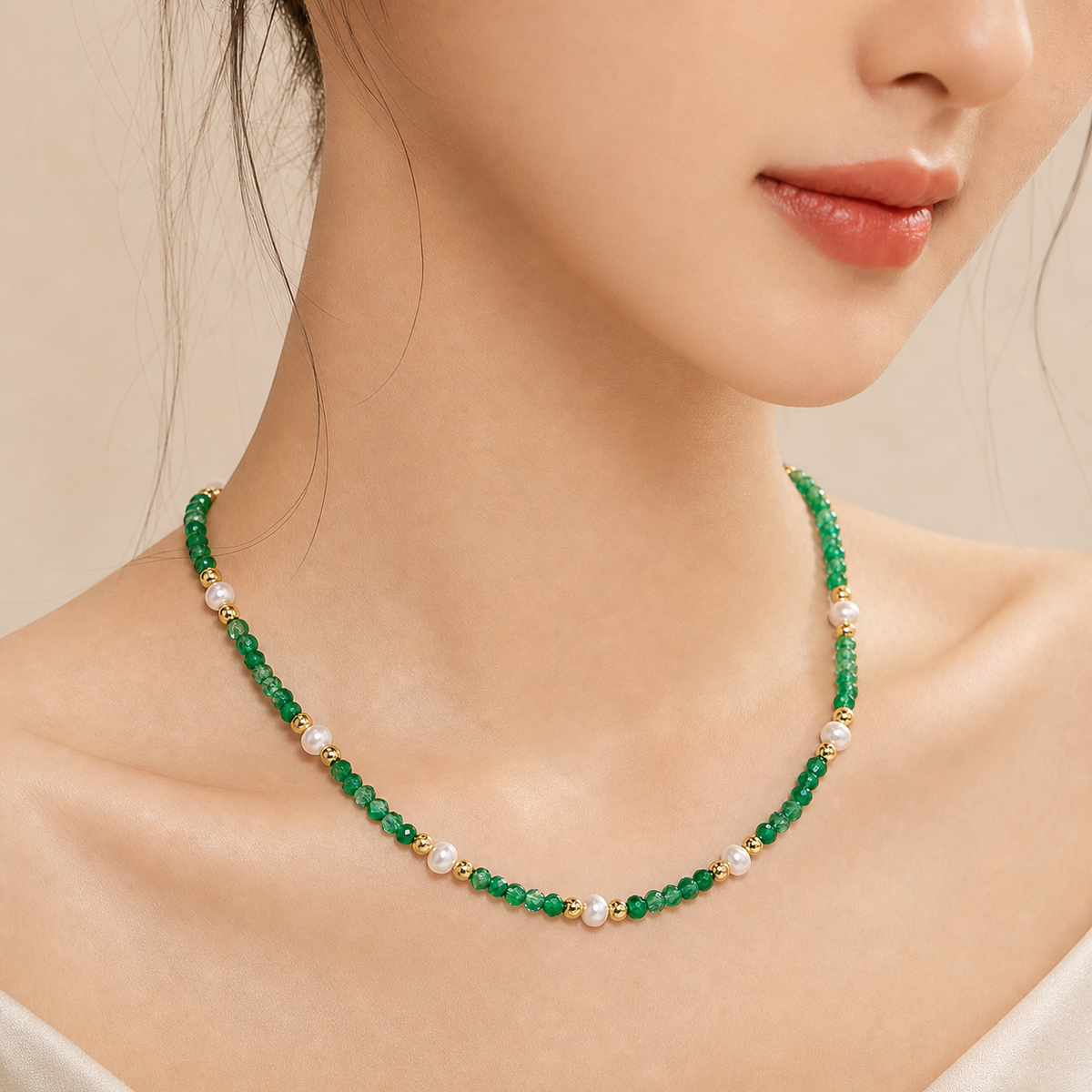 Freshwater Pearl Beaded 18k Gold Plating Women Hypoallergenic Fine Jewellery Holiday Gift 925 Sterling Silver Necklace