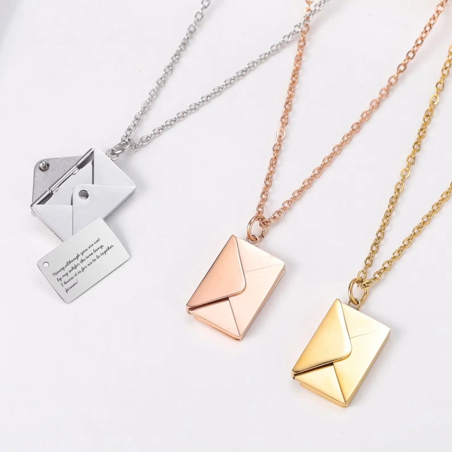 Envelope Necklace With Message