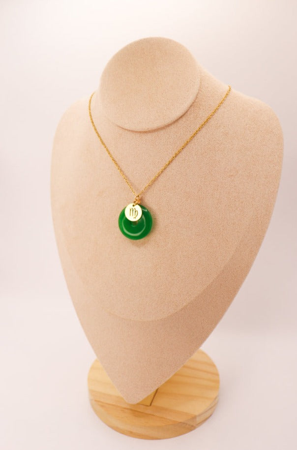 Jade Donut Pendant + Astro Charm