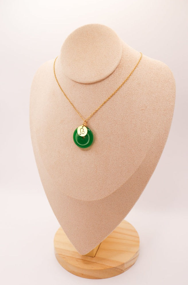 Jade Donut Pendant + Astro Charm