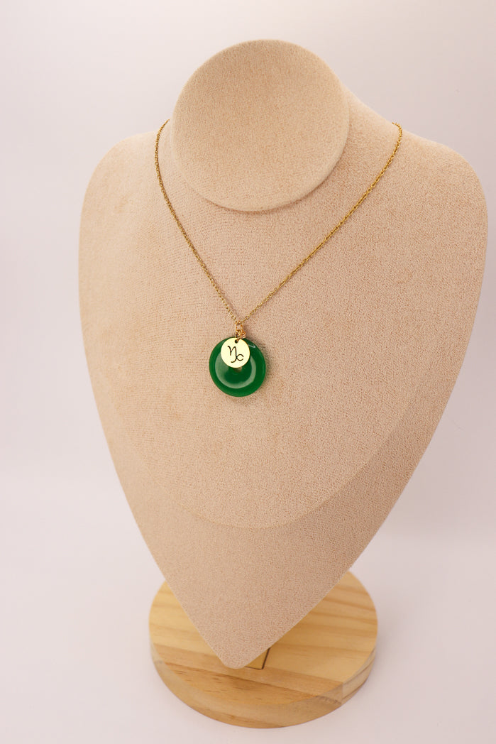 Jade Donut Pendant + Astro Charm