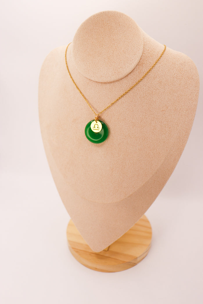 Jade Donut Pendant + Astro Charm